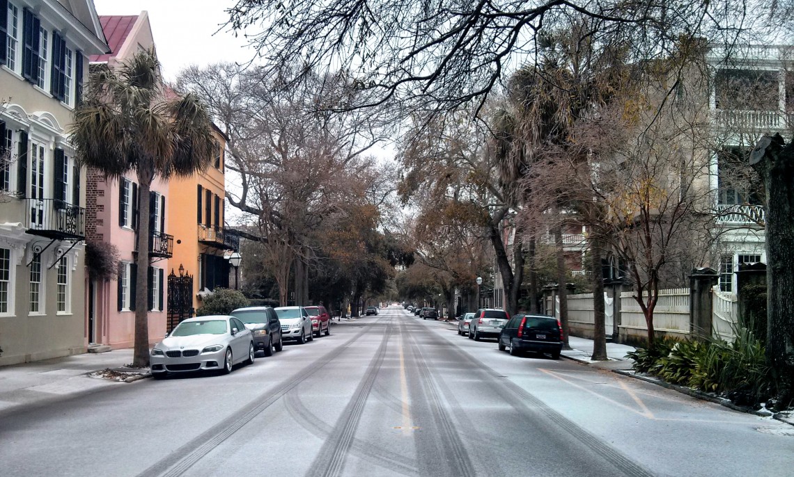 Charleston, SC in the snow.