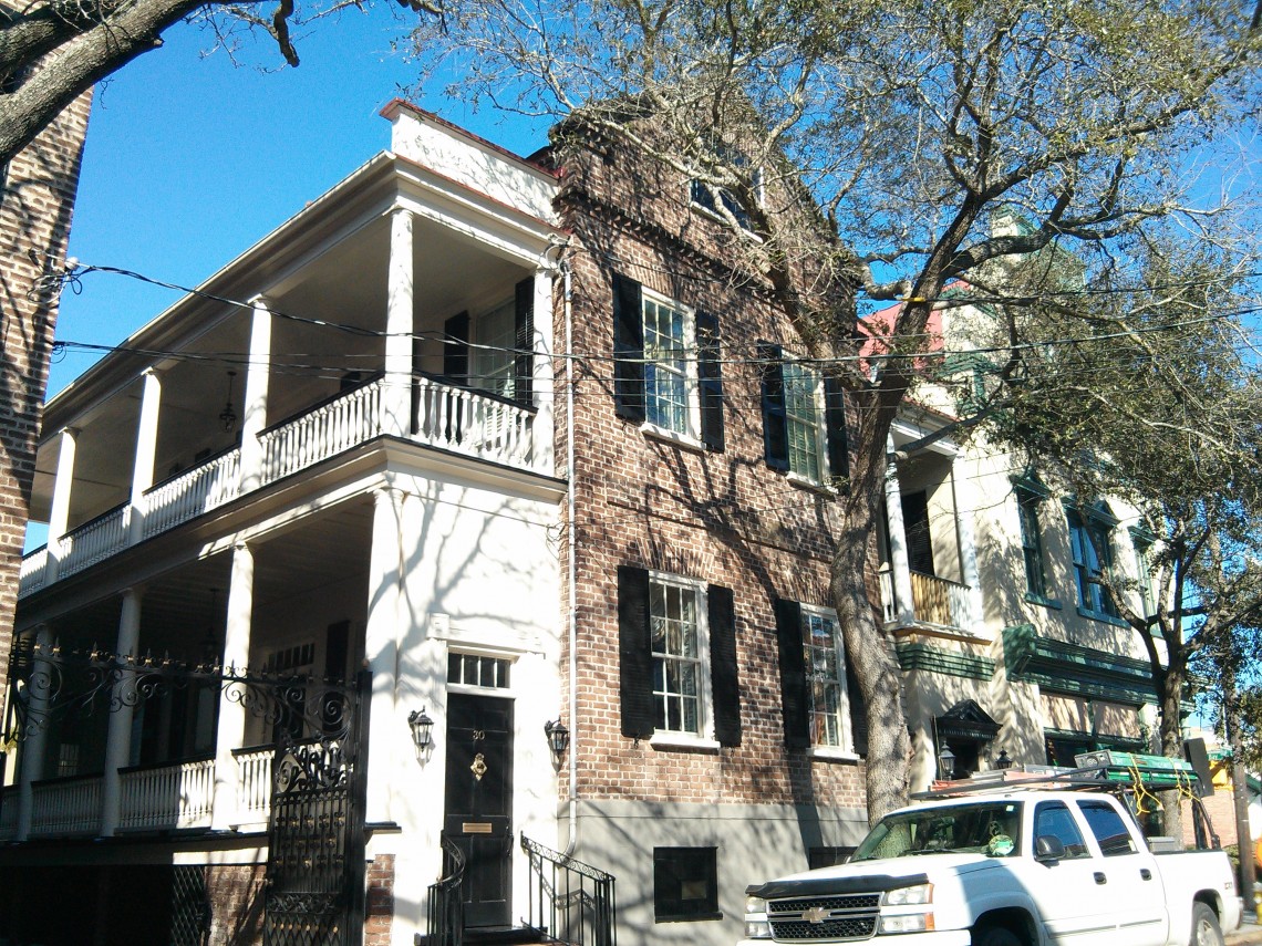 Two beautiful mid-sized examples of the Charleston single house.