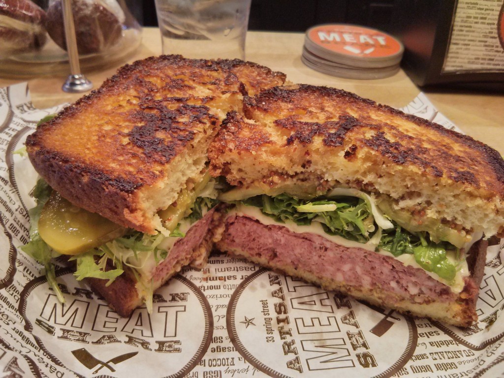 Artisna Meat Share makes incredible sandwiches. The Pate Melt is a sophiisticated nod to the Patty Melt.