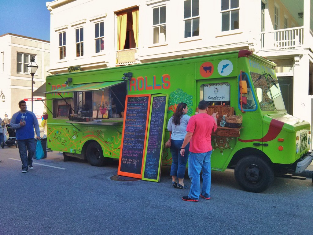 There is a vibrant food truck culture in Charleston, SC... lead by Roti Rolls, which nationally known one