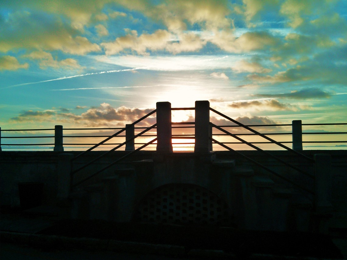The sun rising behind the High Battery in Charleston, SC is a beautiful sight