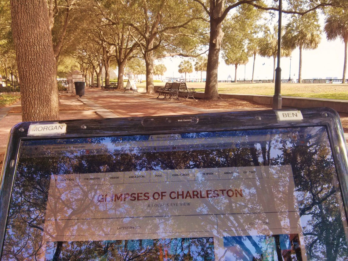 Free Wi-Fi in Waterfront Park helps make for a beautiful temporary office in Charleston, SC