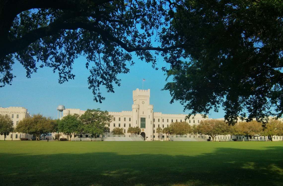 The Citadel is the military college of SC. It has a beautiful campus with impressive buildings.