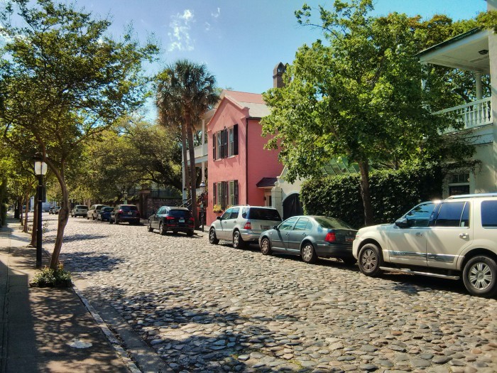 Charleston, SC has some beautiful old cobblestone streets, which were created from the ballast of the trading ships that used to sail in there.