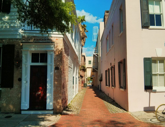 Downtown Charleston is full of alleys and cut-throughs. Unity Alley connects State and East Bay Streets.