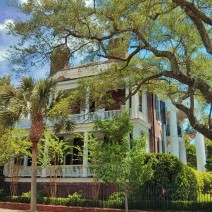 The porches on the side of a Charleston, SC house are called piazzas. This is a pretty grand example of them.