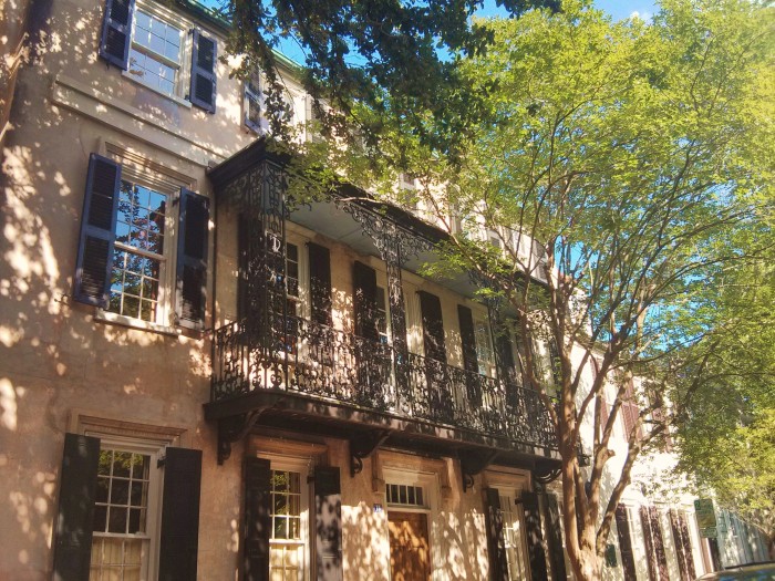 Charleston, SC is full of wonderful examples of both wrought iron and cast iron (although there is much more that is wrought). Here is a beautiful example of cast iron.