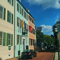 Church Street in Charleston, SC in the late afternoon. One of the prettiest streets to walk in Charleston.