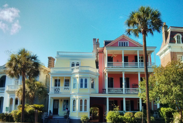 Every where you look in the historic district of Charleston, SC, there is beauty. These houses are on South Battery.