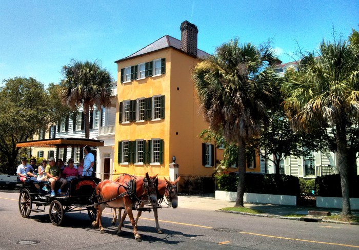 Touring Charleston, SC by carriage is just one way of getting a knowledgeable and up close view of the spectacular houses, buildings and environment.