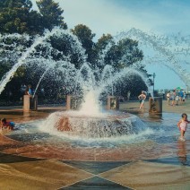 On a hot summer day in Charleston, SC, there are few ways to cool off better than playing in one of the fountains in Waterfront Park.