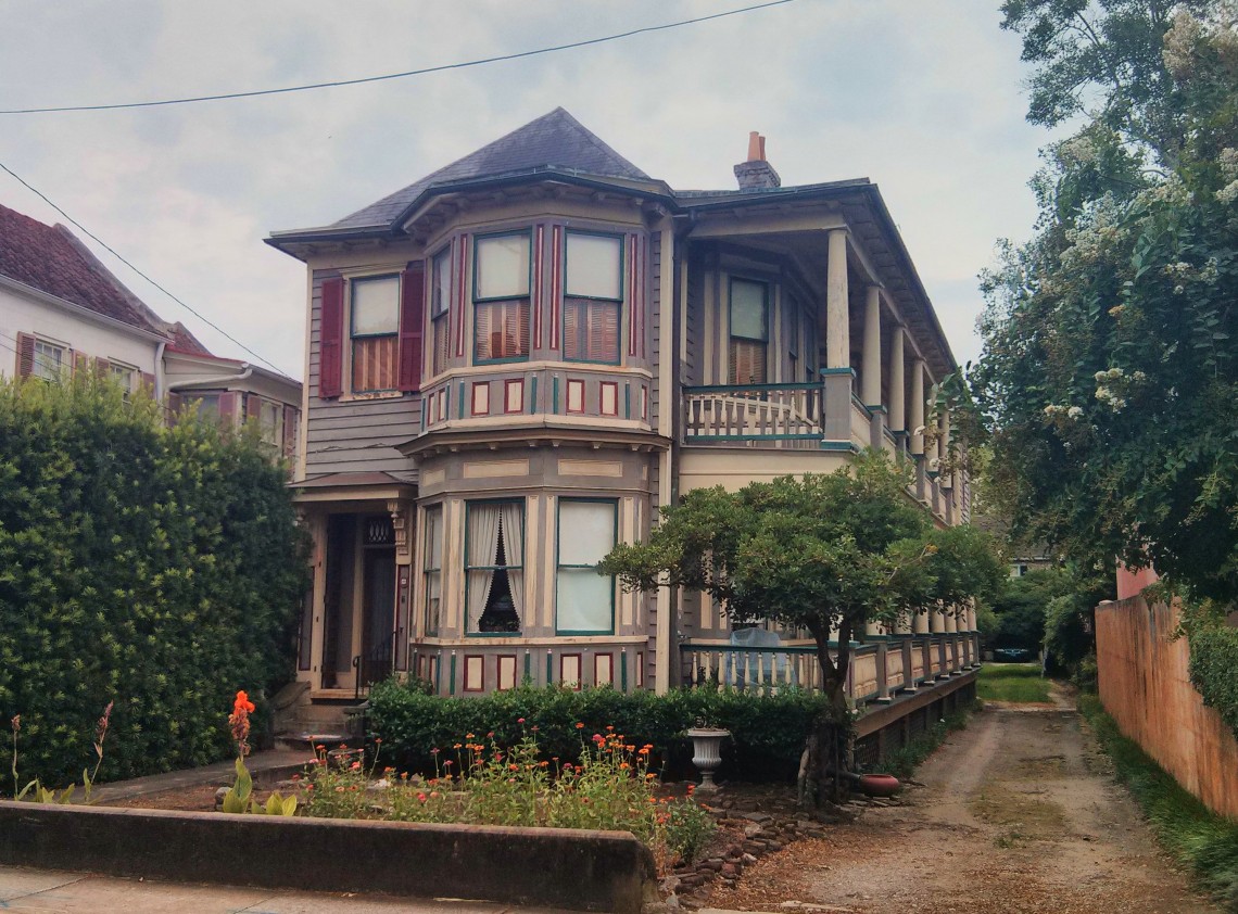 This unusual Charleston, SC house could use a little TLC, but has beautiful bones and is located right in the middle of the South of Broad neighborhood.