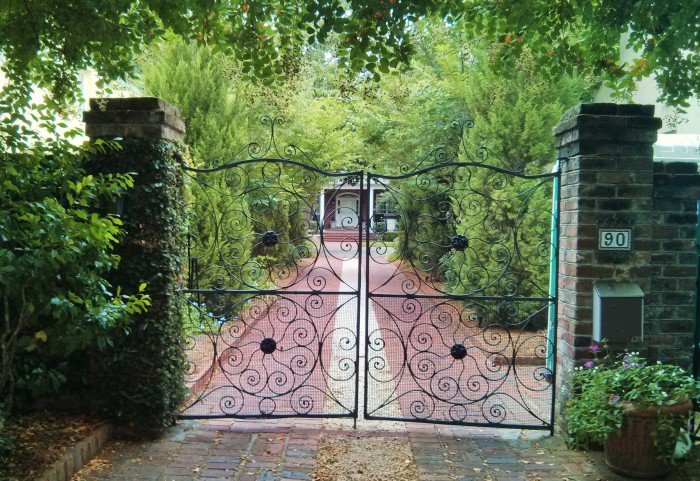 There are gorgeous iron gates all over Charleston, SC. This beautiful set can be found on King Street.