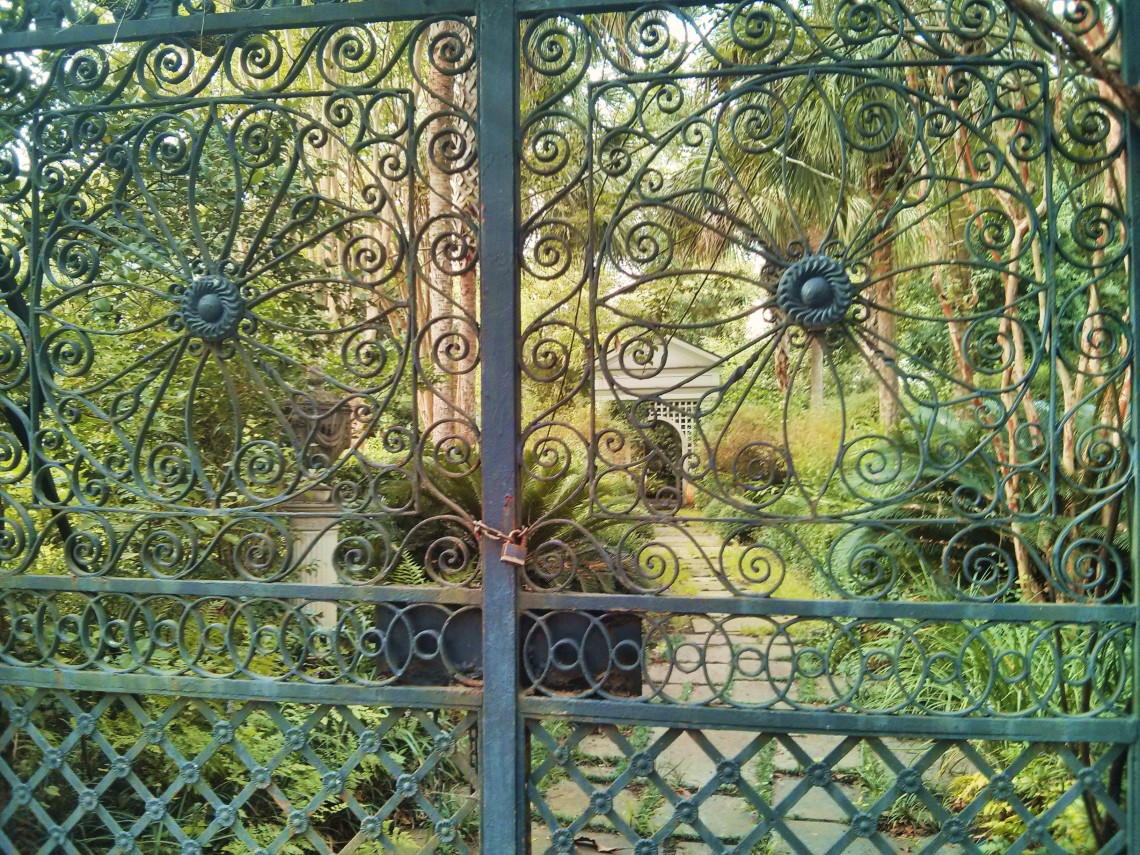 This beautiful iron gate protects an equally beautiful garden in Charleston, SC.