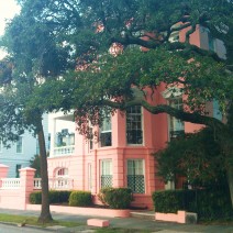 One of Charleston's most visible houses on East Battery, which is now a B&B, is hidden a bit here behind a beautiful Live Oak tree.