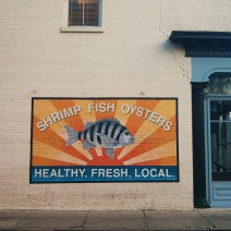 Healthy, Fresh and Local... three words that describe a lot of the food served in Charleston's wonderful restaurants. This cool sign captures it all.