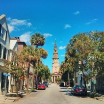The spire on St. Philip's Church in Charleston, SC was not part of the original building. It was not completed until 14 years later (1850).
