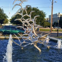 This beautiful sculpture of seabirds over water is a new addition to Charleston, SC.