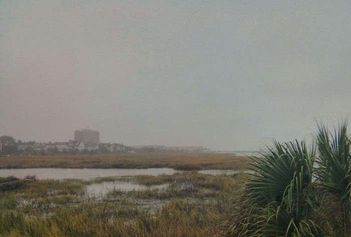 Following torrential rains, and more to come, Charleston, SC is a bit wet, gray and gloomy.
