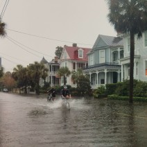 With incredible flooding all over the Charleston peninsula, residents were definitely making the best of it.