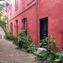 Philadelphia Alley in Charleston, SC is a beautiful spot. Also known as "Dueler's Alley" for its bloody past, today it is a wonderful cut-through.