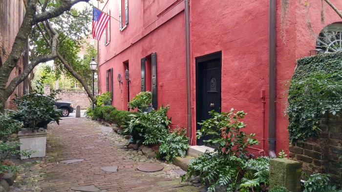Philadelphia Alley in Charleston, SC is a beautiful spot. Also known as "Dueler's Alley" for its bloody past, today it is a wonderful cut-through.