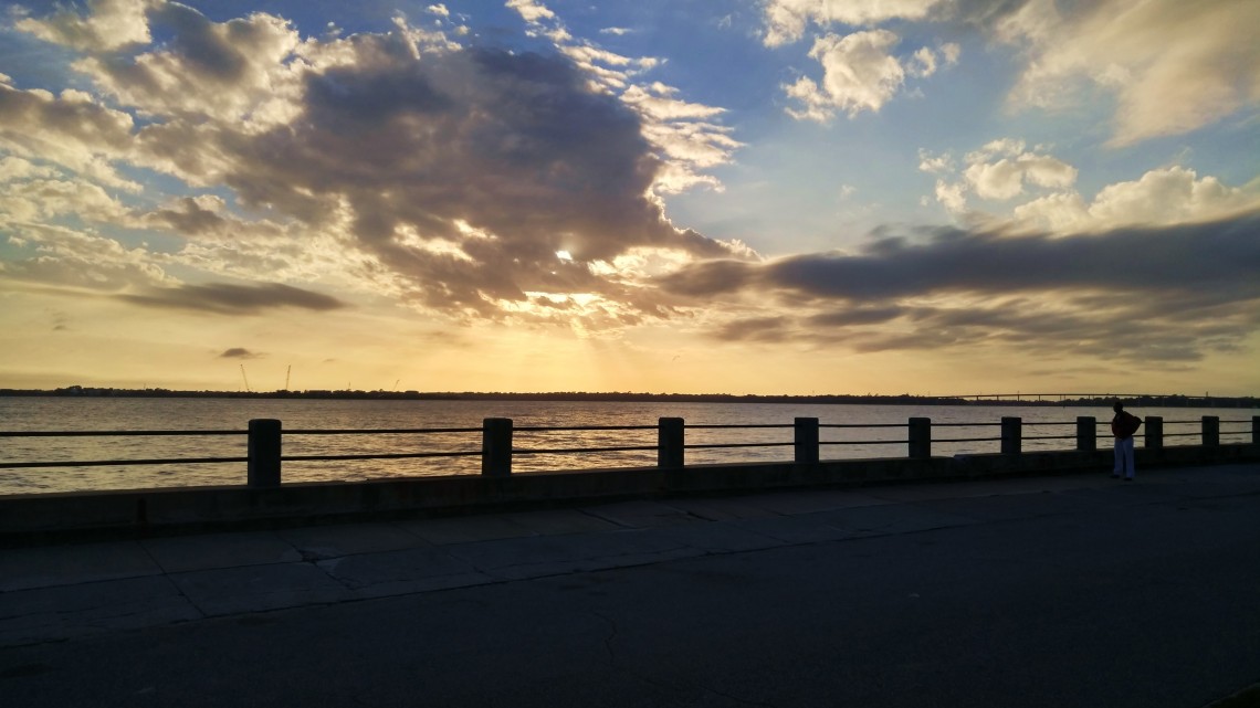 A beautiful sunset along the Low Battery in Charleston, SC.