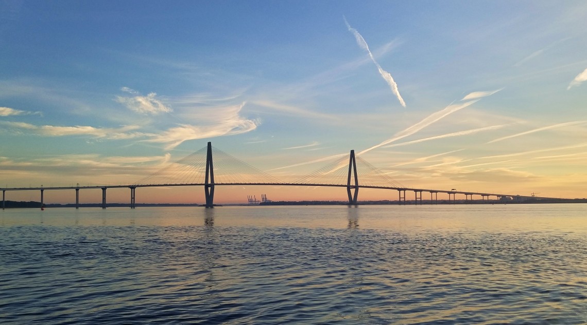 The Ravenel (Cooper River) Bridge in Charleston, SC is one of the longest cable-stayed bridges in the world.