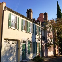 St. Michael's Alley in Charleston, SC is full of beautiful colonial era buildings and dramatic Italian Cypress trees.