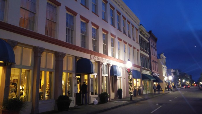 All of Charleston, SC is festive during the holiday season... King Street is particularly beautiful and elegant.