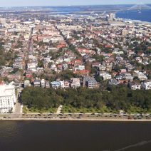 A spectacular view of the Charleston peninsula, harbor and the wonderful Cooper River Bridge.