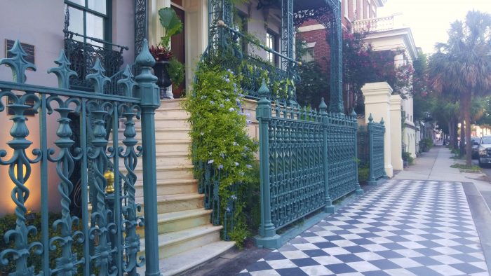 One of the most recognizable sidewalks in Charleston is in front of the John Rutledge House Inn on Broad Street. It also has one of the best examples of cast ironwork in the city.
