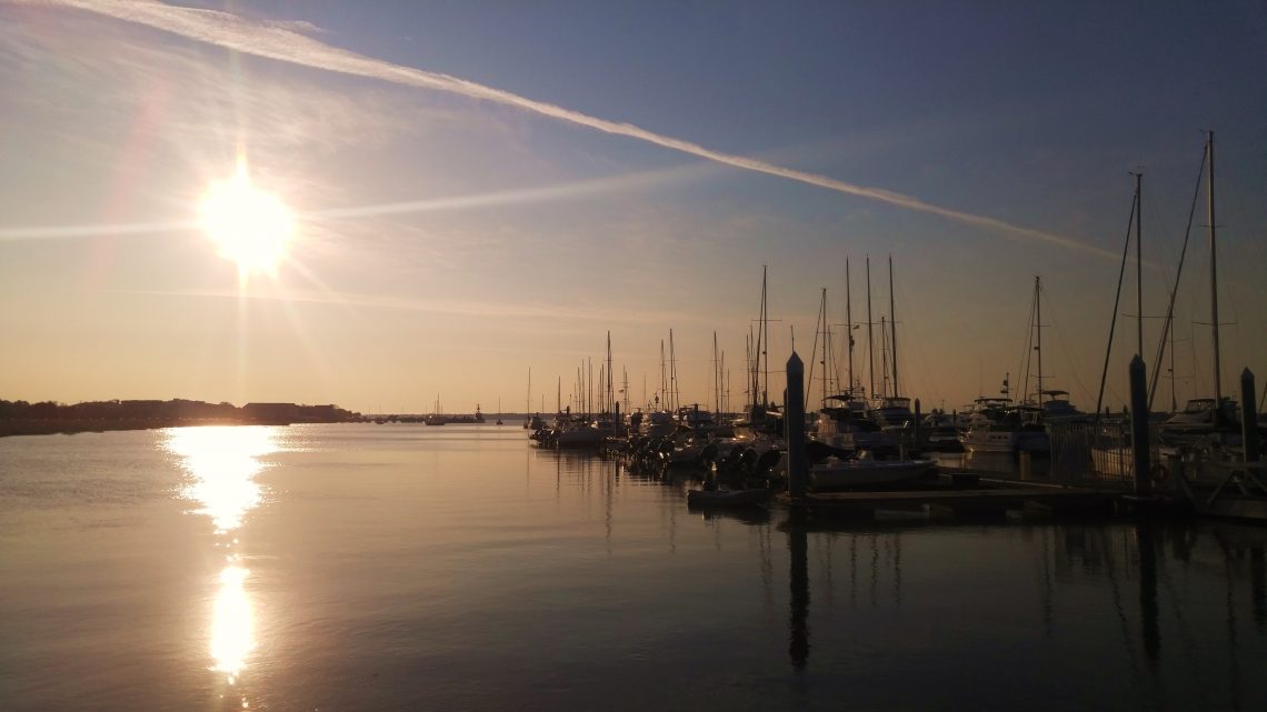 A deliciously calm Charleston sunrise at the City Marina.