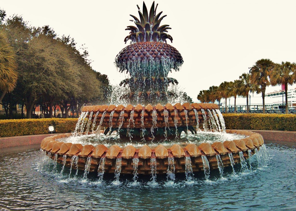 Charleston is full of beautiful fountains. The Pineapple Fountain in Waterfront Park is a welcoming (which the pineapple symbolizes) favorite. On hot summer days, it's a great spot in which to cool your feet.