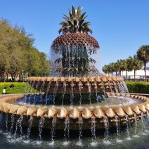 The Pineapple Fountain, in Waterfront Park, is one of the most beloved sites in Charleston. Symbolizing "welcome," it is not only pretty cool looking, it can cool off your feet after a long day of exploring Charleston.