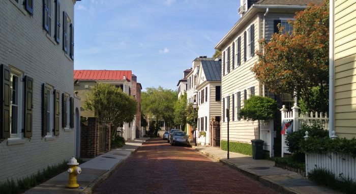 Church Street is one of the best streets to stroll along in Charleston. Not only are the houses beautiful, below Water Street it is paved with beautiful brick.