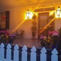 A beautiful Charleston porch in the early evening light.