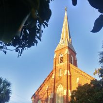 This Charleston steeple looks a bit like it should be heading to the International Space Station, but on earth it is actually St. Patrick Catholic Church on St. Philip Street.