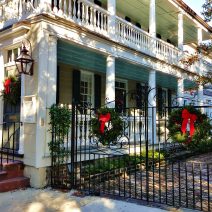 Charleston houses are decorated beautifully during the holidays.