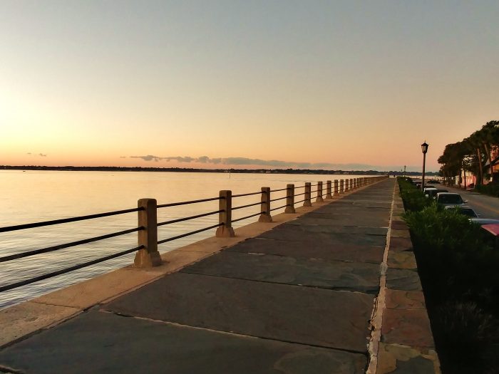 The High Battery is one of the most visited spots in Charleston, and a wonderful place to greet the dawn. While the tip of the peninsula had always been a well used place, a formal promenade was not built until 1838. It's a treat to walk or run on every time.