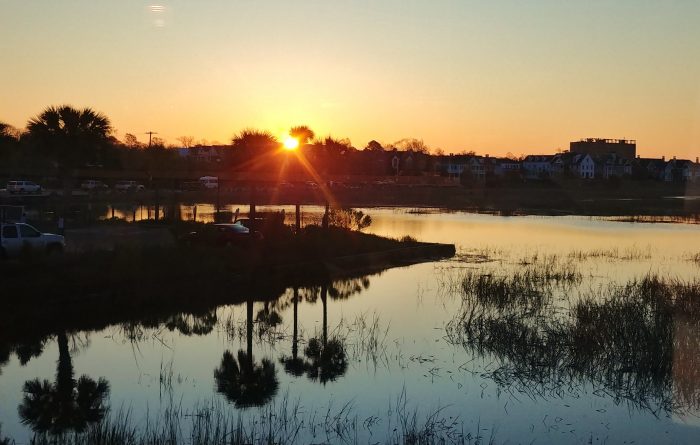 While sitting at the Marina Variety Store Restaurant, home of the best breakfast in Charleston, part of the show can be the sun rising above the Charleston peninsula. As one of the few places downtown where you can sit on the water while eating or drinking, the MVSR is a great place to start the day.