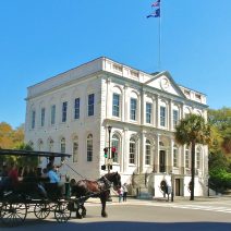 City Hall is one of the buildings that makes up Charleston's famous Four Corners of Law. Originally built (between 1800- 1804) as one of the first Banks of the United States , the building has served as city hall since 1818. It's gorgeous inside -- check it out.
