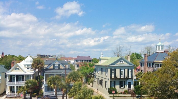 With some beautiful South Battery houses in the front, this view up King Street and across the rooftops is just classic Charleston.