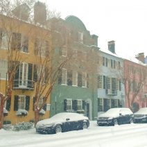 With the oppressive heat now in Charleston, a cooler weather photo seems in order. It's not often you get to see Rainbow Row in the middle of a heavy snowstorm. Ahhhhh....