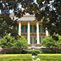 The beautiful Isaac Jenkins Mikell House (circa 1853) is well known for a variety of reasons (including that it was the public library for many years and more recently has been on the TV show Southern Charm). Its Corinthian columns capitals are carved from cypress wood and are ornamented with rams heads. No bull.