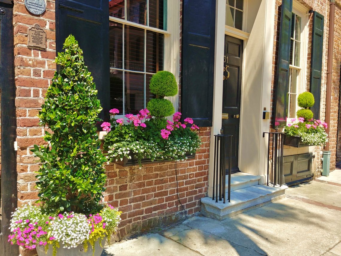 These beautiful plantings are next to the Dock Street Theatre. The building which the theater has occupied since 1935 was built in 1809 as the Planter's Hotel. It was repurposed into a theater after falling into disrepair following the Civil War and was going to be demolished. 