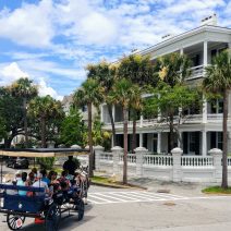 A classic Charleston tableau. Located at the corner of East and South Battery, the Louis Desaussure House -- the construction of which was completed about 1860 -- had a front row street to the bombardment of Fort Sumter and the start of the American Civil War.
