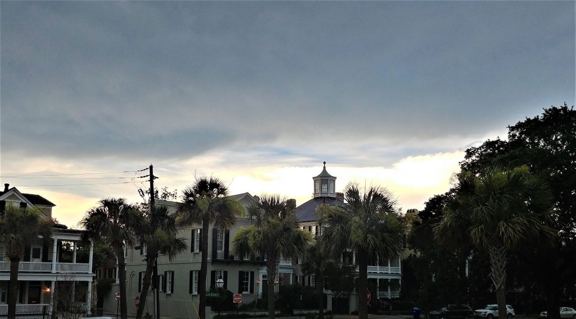 A threatening sky over South Battery and King Street in Charleston.  Some classic beauty.