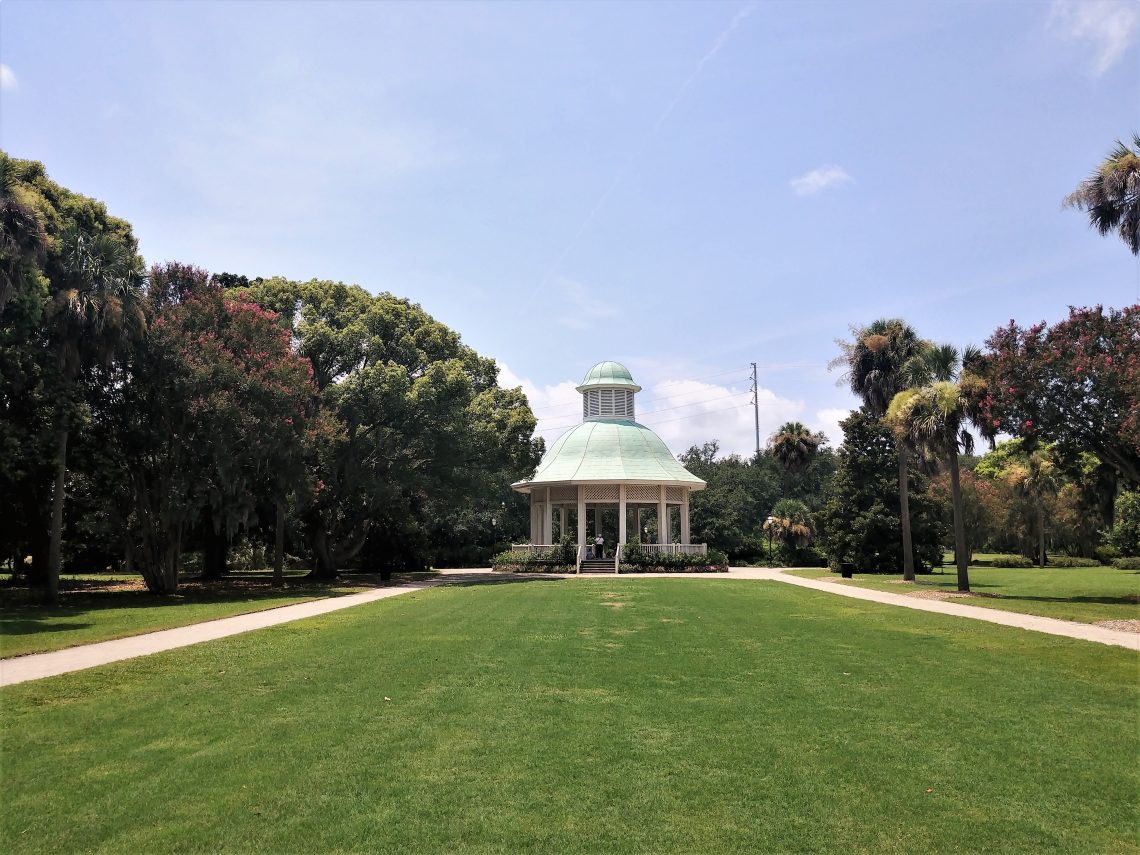 This beautiful scene can be found in Hampton Park, the largest park in Charleston.  Croquet anyone?