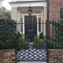 There are a number of checkerboard sidewalks and entryways in Charleston. This eye-catching one can be found on Legare Street.
